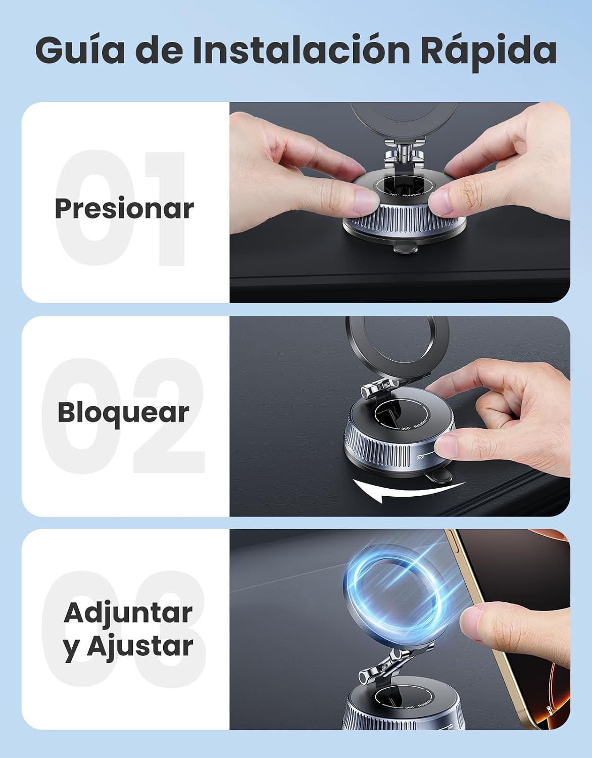 Soporte Magnético 360° para Celular en Auto - ENVIO GRATIS 🚚
